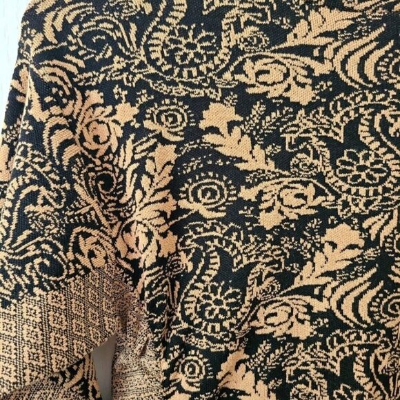 ZARA Bodycon Jacquard Dress Black & Gold Size Small NWT - Picture 6 of 7